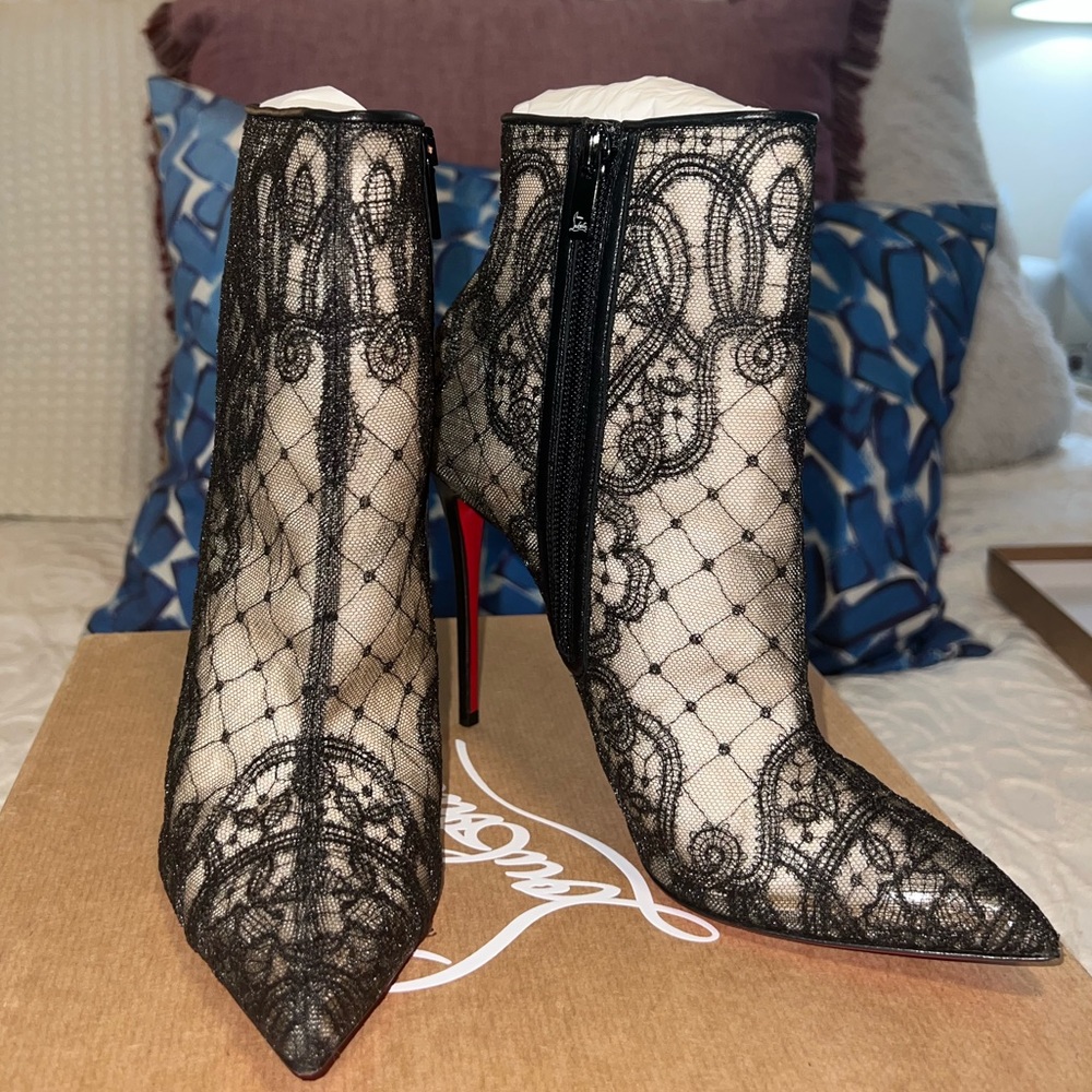 Christian Louboutin GIPSYBOOTIE 100 RETE/LACE TIVOLI